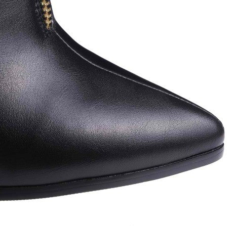 Women Boots Ankle Pointed Toe Zip High Heels