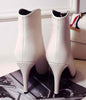 Women Boots Ankle Pointed Toe Zip High Heels