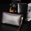 Vintage Men's Fashion Split Zipper Leather Wallet