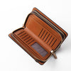 Vintage Men's Fashion Split Zipper Leather Wallet