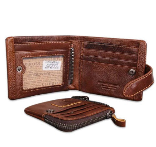 Classical European and American Style Men Wallets Genuine Leather