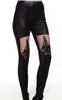 Lace Splice Bandage Slim Pencil Leggings