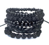 Black Out Bamboo Leather Bracelet