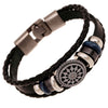 Leather Bracelet Men Casual PU Woven Beaded