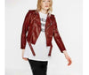 Women Leather Jacket And The Wind Zipper