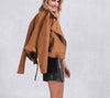 Zipper Suede Basic Jacket Coat